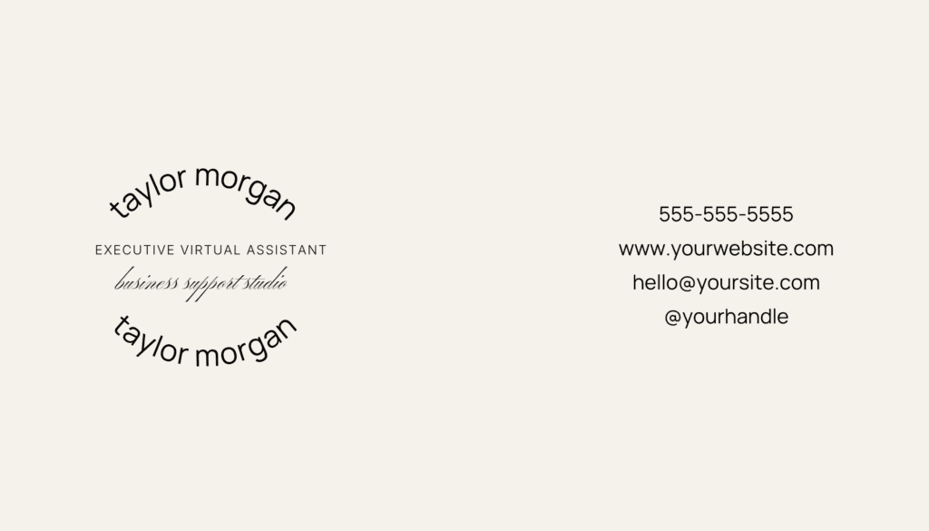 Canva brand kit for virtual assistants
