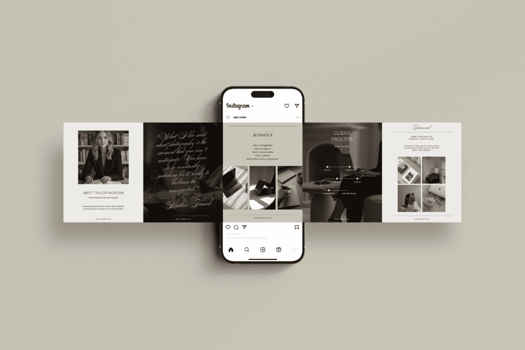 Canva brand kit for virtual assistants